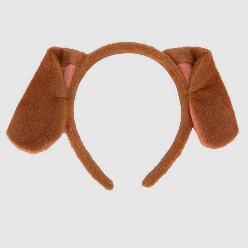 HIWIND Store رباط رأس آذان الكلب لملابس النساء إكسسوارات الشعر لحفلة الهالوين وكوسبلاي (بني وردي، مقاس واحد) - Image 5